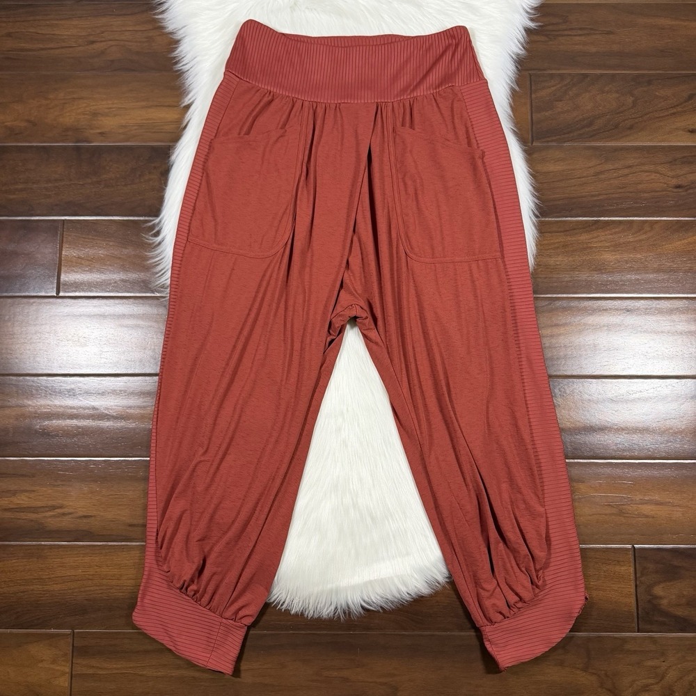 Free People Movement Women's Size Large Rust Drop Crotch Harem Pants